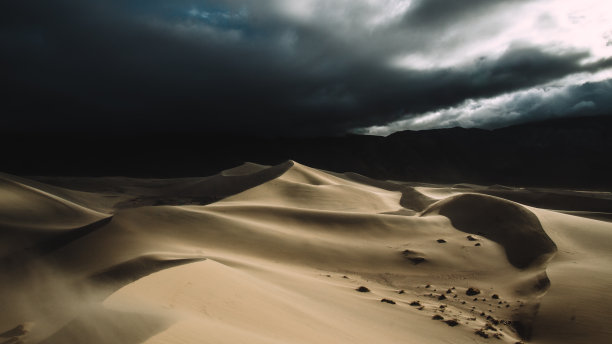自然,暴风雨,死亡谷国家公园