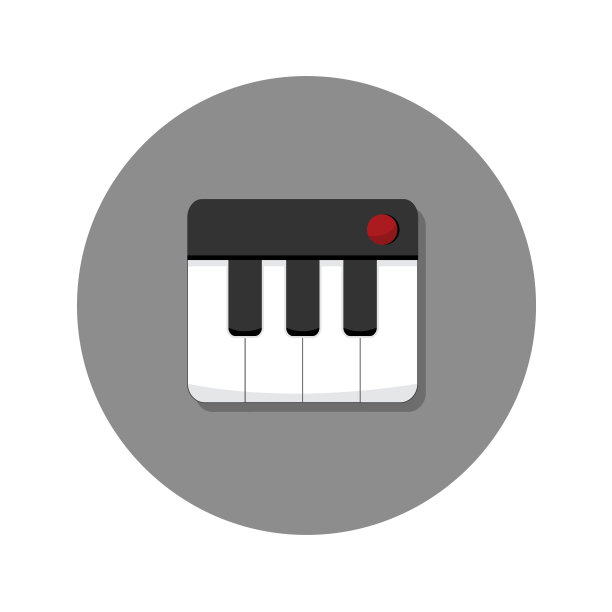 钢琴音乐标志,音乐logo设计