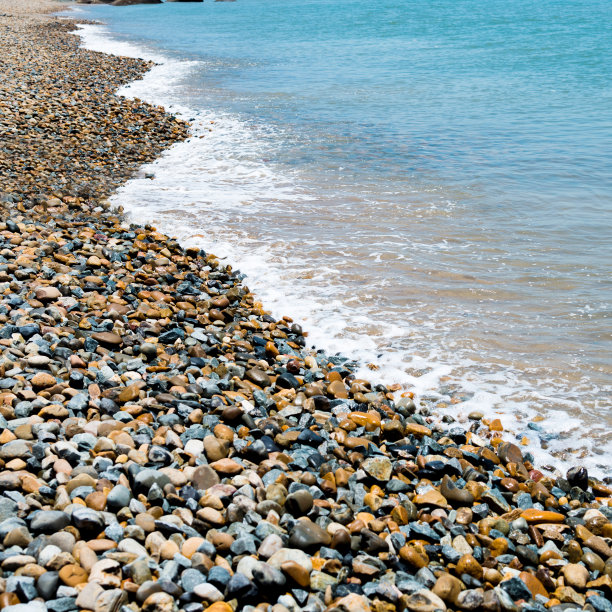 海浪沙滩砂石