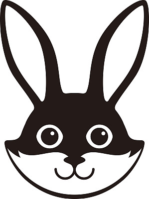 兔子,动物头,卡通