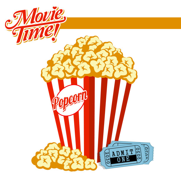 爆米花矢量文字