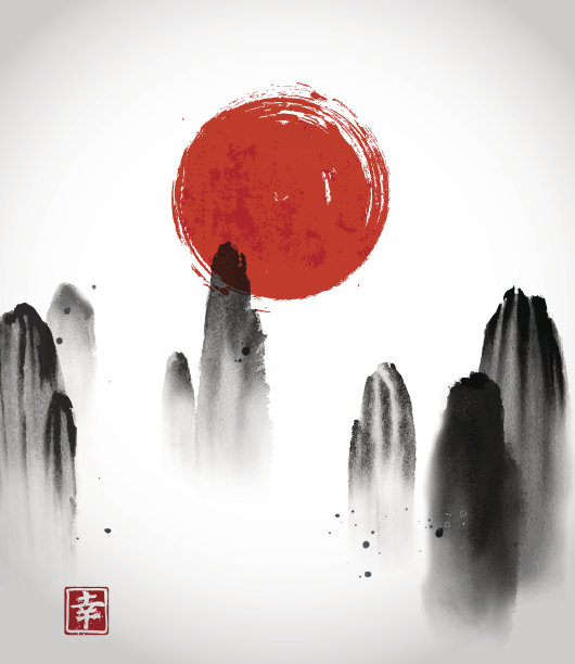 中国风素材水墨画