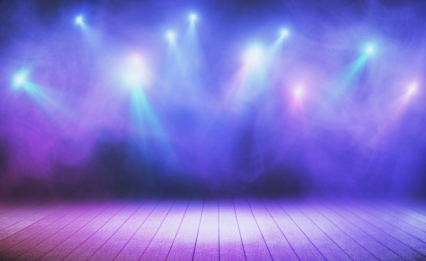 蓝紫色舞台