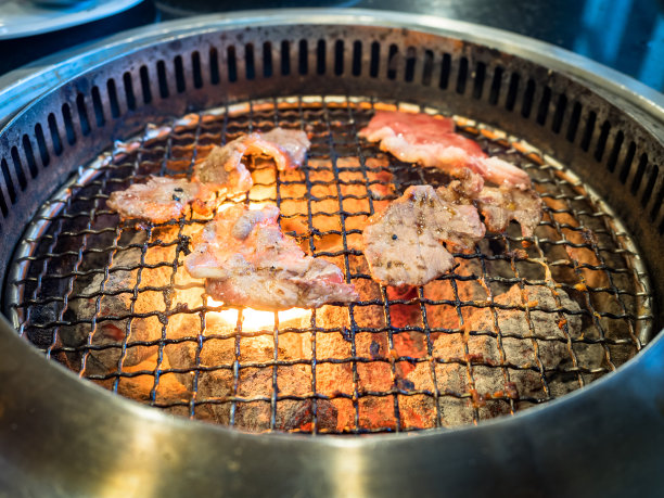 烧烤,格子烤肉,火焰