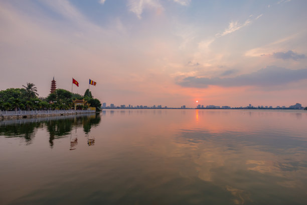 越南河内夕阳