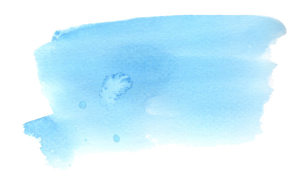 蓝色波点水彩