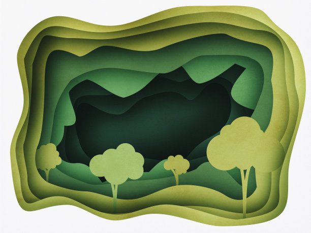 简约风格卡通树木插画