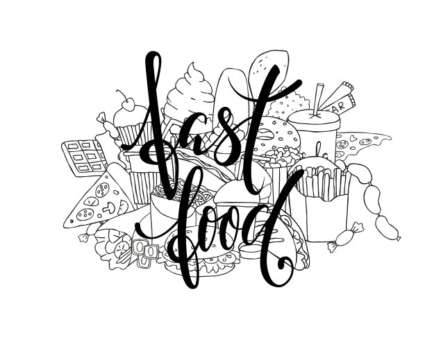 爆米花矢量文字