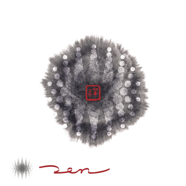 佛禅道意境水墨