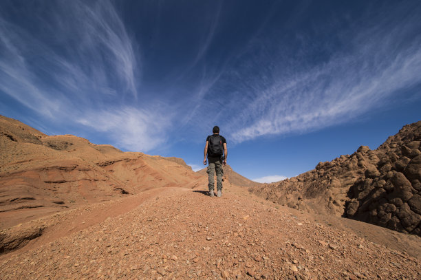 沙漠 脚印 风景 旅行 冒险