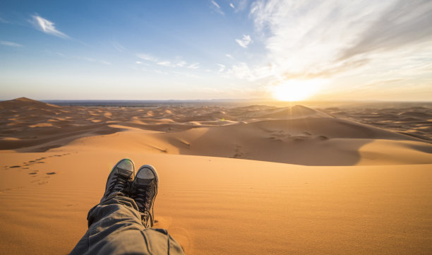 沙漠 脚印 风景 旅行 冒险