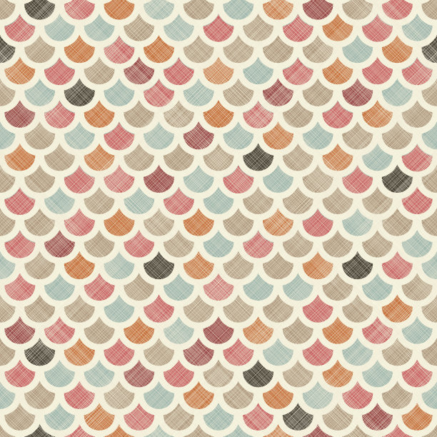 鳞纹矢量插画