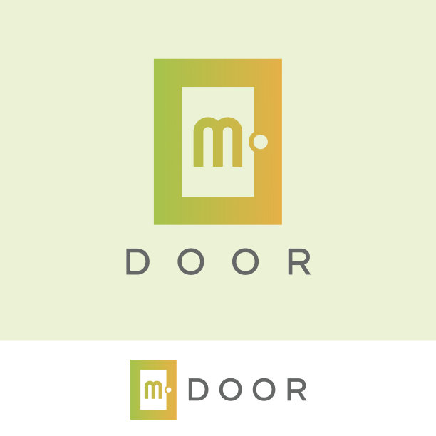 m字母logo门窗标志设计