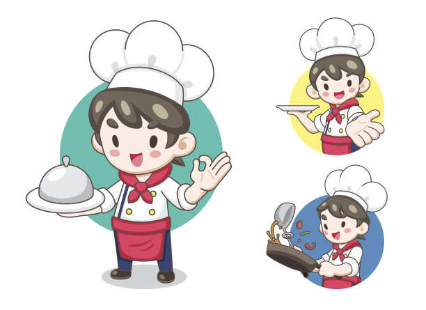 厨师卡通插画