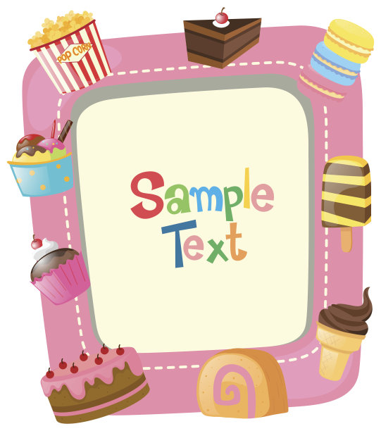 爆米花矢量文字