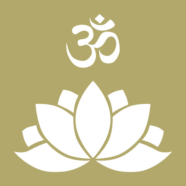 花卉环绕的圆形装饰矢量图案