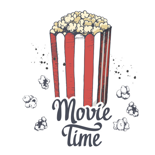爆米花矢量文字