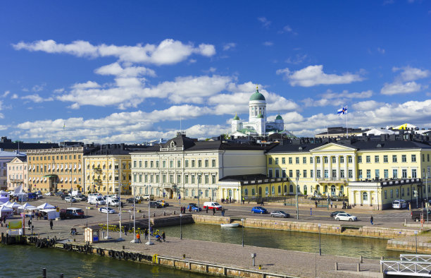 北欧芬兰赫尔辛基城市风光