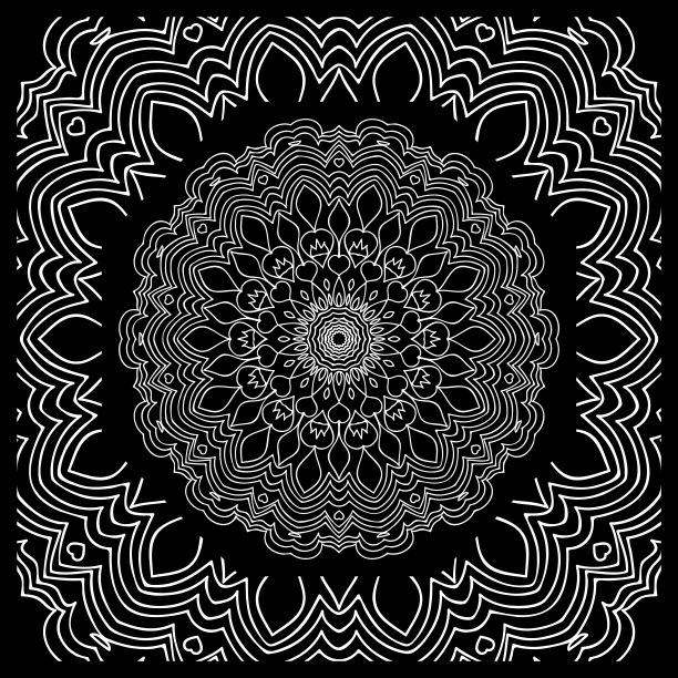 精美圆形花纹图案素材