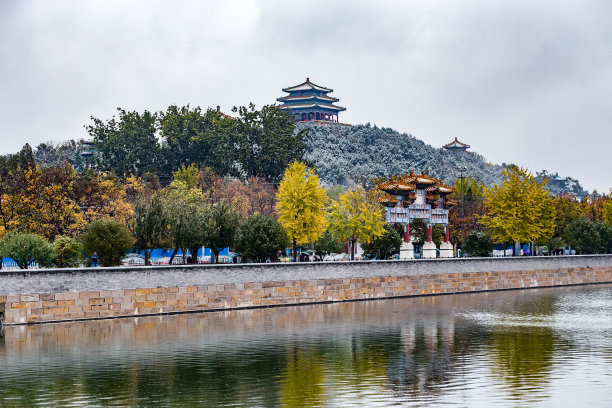 北京冬天蓝天白云