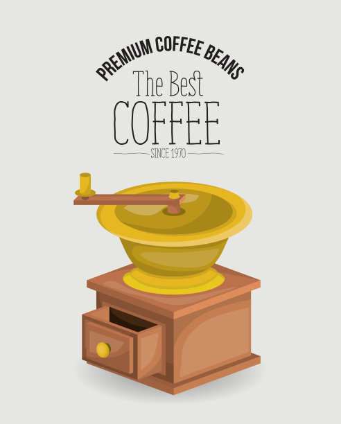 咖啡研磨海报