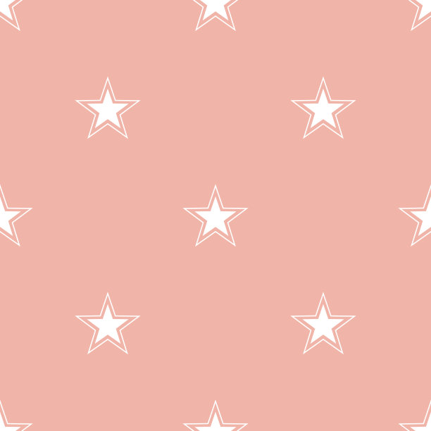 粉色星星圆形矢量图案
