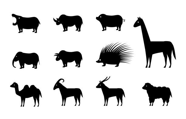 卡通骆驼logo标志