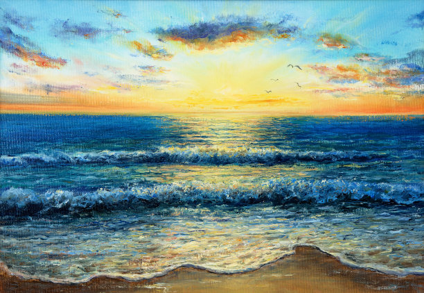 海洋油画