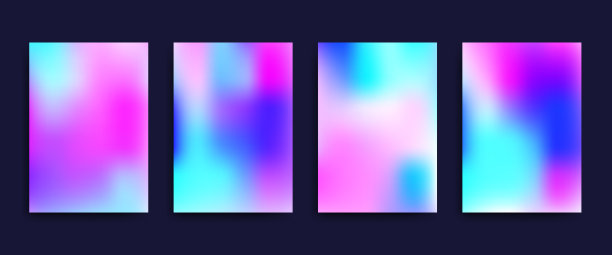 多彩渐变几何纹理图案