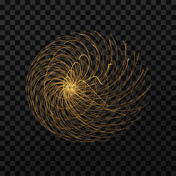 金色粒子球体
