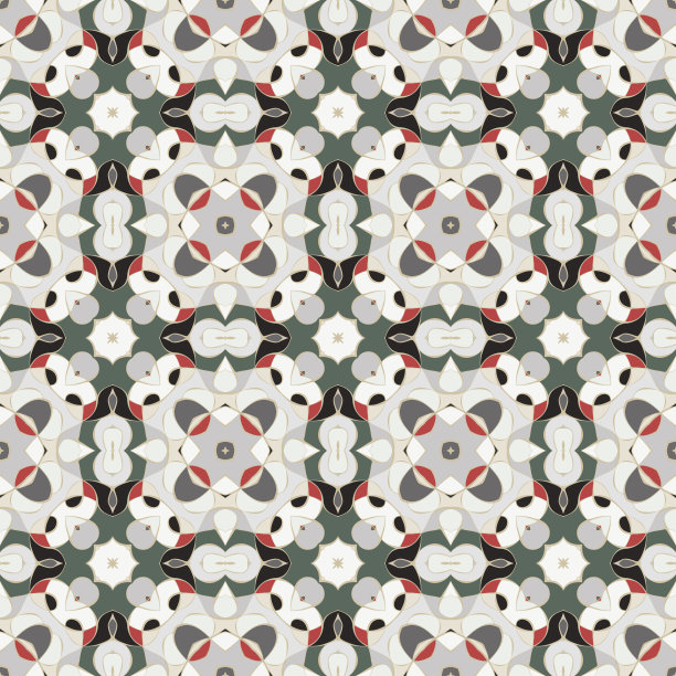 精美圆形花纹图案素材