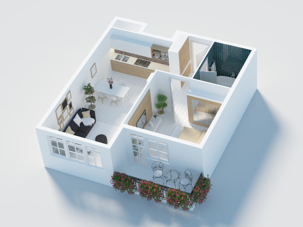 室内阳台效果图3d模型