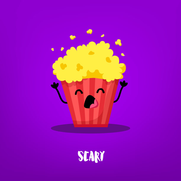 爆米花矢量文字