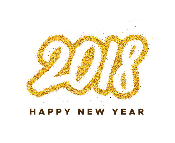 2018金色新年字体