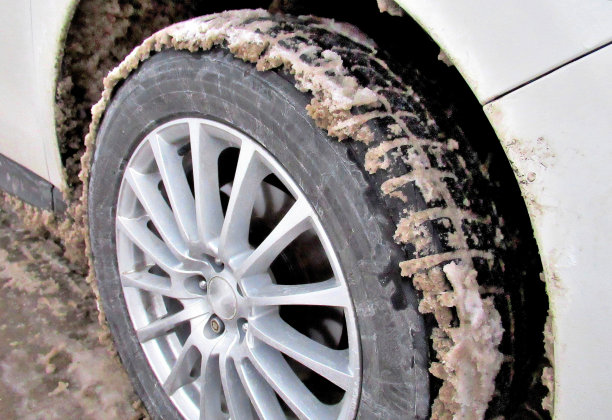 泥泞的轮胎