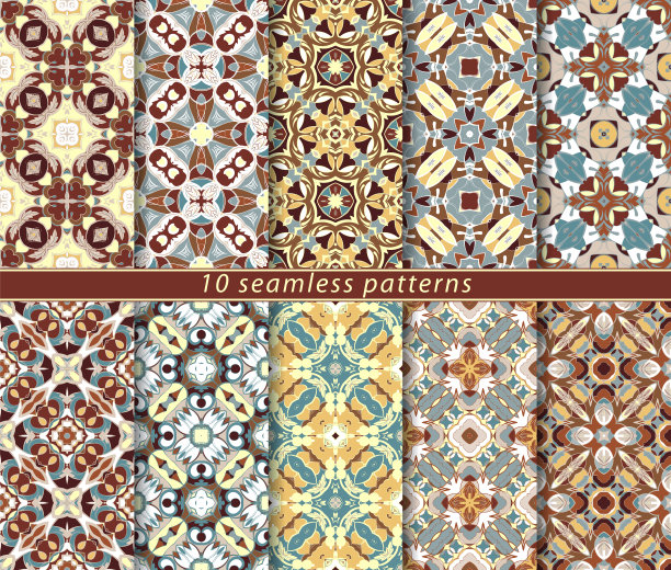 精美圆形花纹图案素材