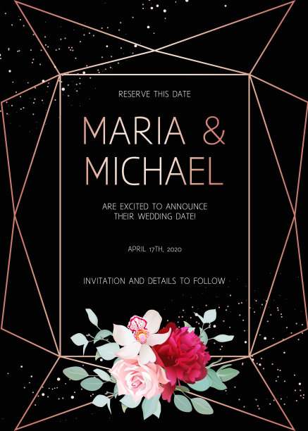 红色婚礼花艺素材