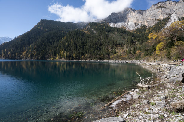 四川九寨沟秋冬景色