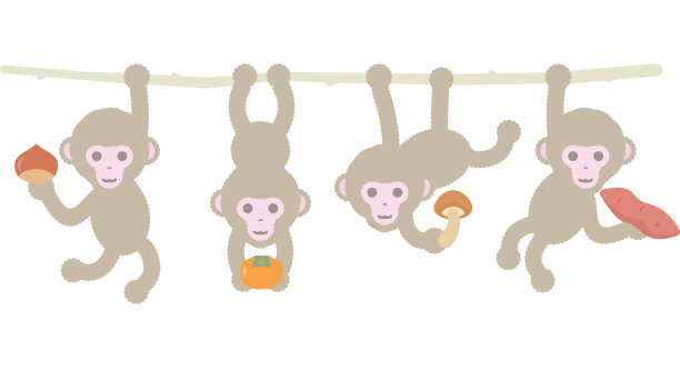 猴子 矢量图 猴年