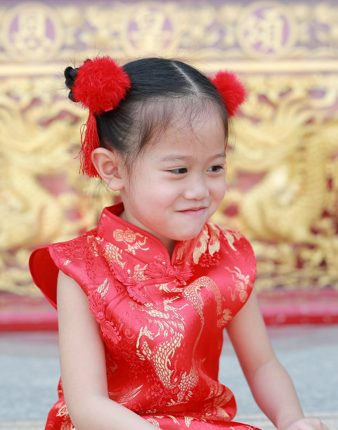 中国风旗袍女孩
