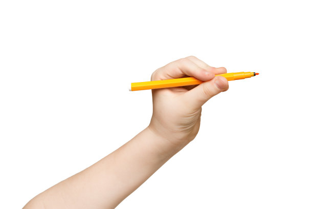 手握铅笔