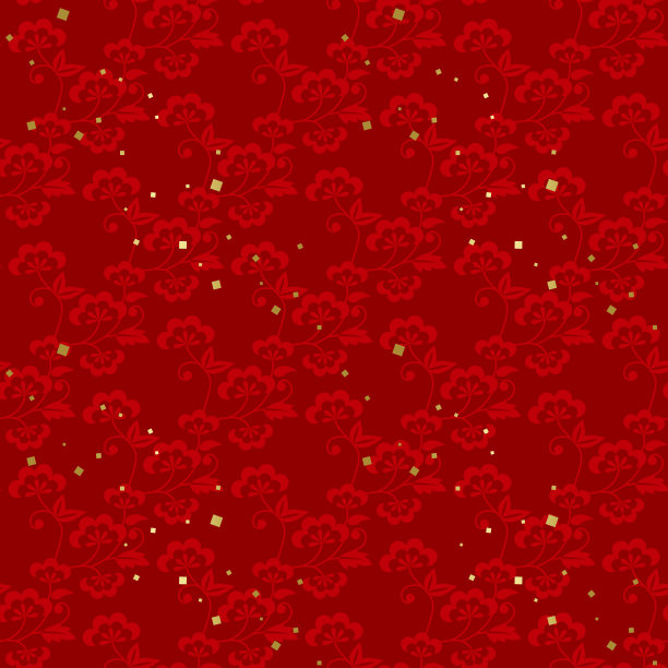 红底无缝图案