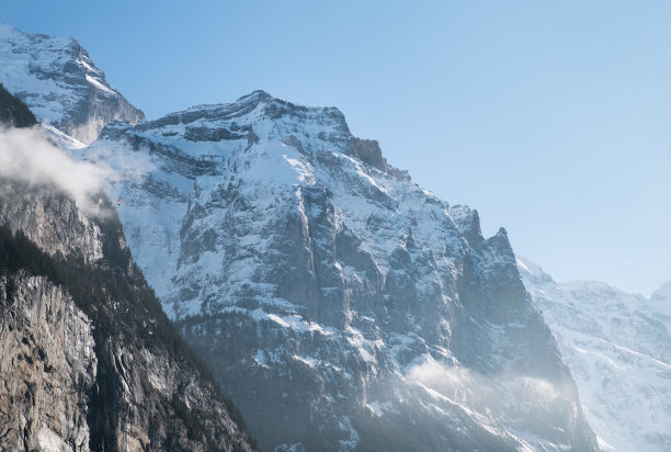 霜降 冬天登山背景