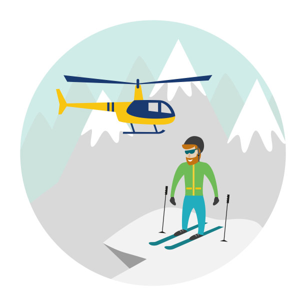 直升机滑雪