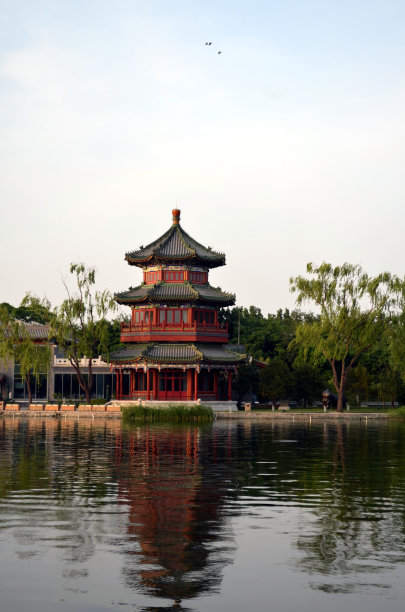 北京什刹海背景