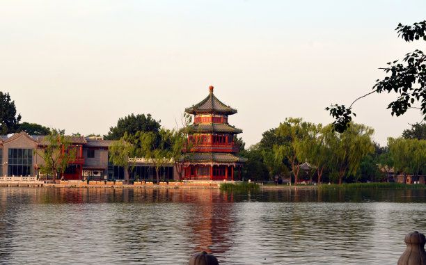 北京什刹海背景