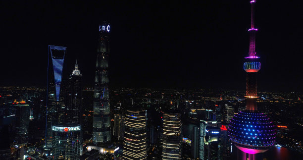 航拍浦东新区风景