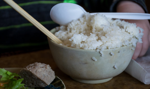 米饭蒸肉