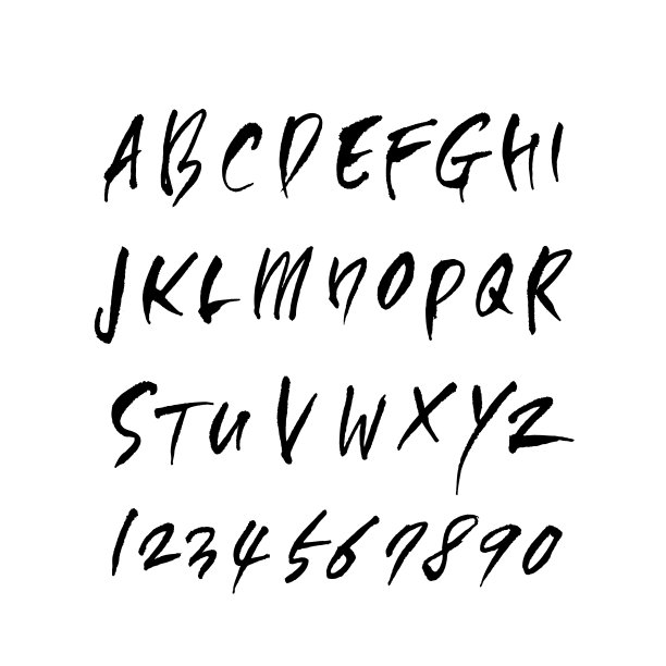 字母数字设计涂鸦
