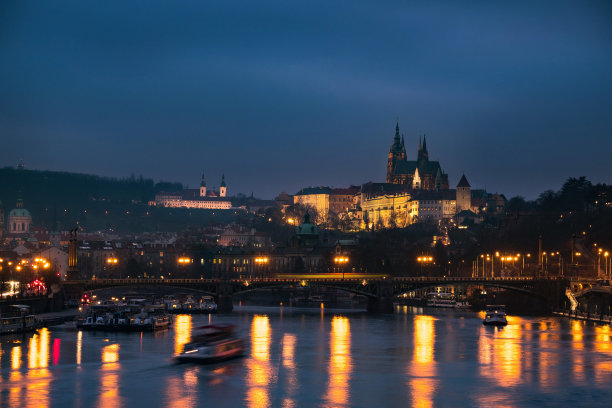 布拉格,布拉格城堡,夜景